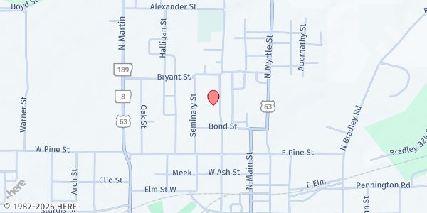 Map showing Mount Carmel Missionary Baptist Church at 510 N.Walnut St., Warren, AR