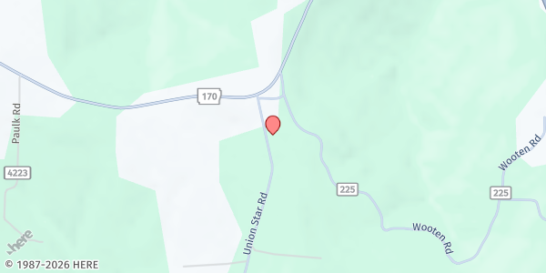 Map showing Unity Covenant at 14680 Union Star Rd, West Fork, AR