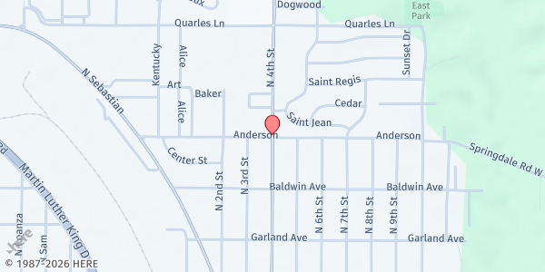 Map showing God's House at 815 Plaza St, West Helena, AR