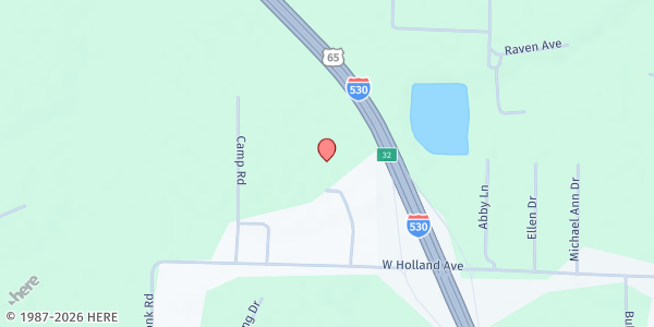 Map showing Pursuit Church of Jefferson County at 1400 Centennial Ln, White Hall, AR