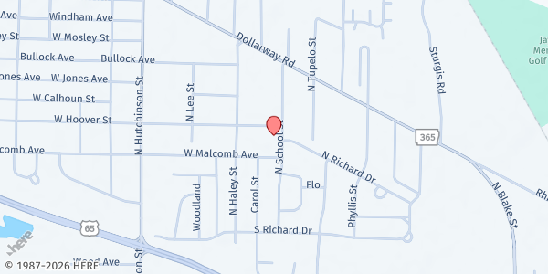Map showing St Luke UMC Food Pantry at 32 School St., White Hall, AR