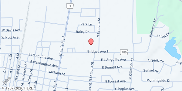 Map showing Wynne Church of Christ at 916 E. Bridges Ave., Wynne, AR
