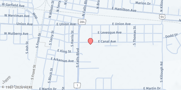 Map showing Wynne Senior Life Center at 715 Canal St, Wynne, AR