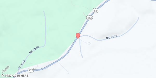 Map showing Yellville Area Food Closet at 2191 Hwy. 62 E., Yellville, AR