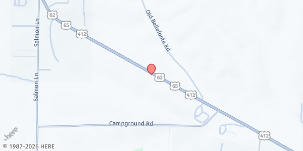Map showing Yellville Area Food Closet Food Pantry at 2191 Highway 62 East, Yellville, AR