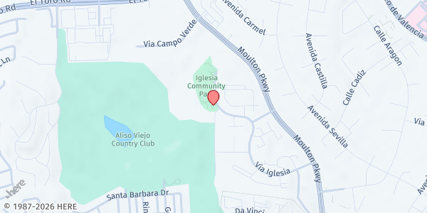 Map showing Boys and Girls Club of Capistrano Valley - Aliso Viejo at 24671 Via Iglesia, Aliso Viejo, CA