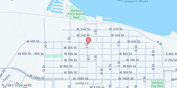 Map showing West River Town Apartments at 811 W 4th St, Antioch, CA