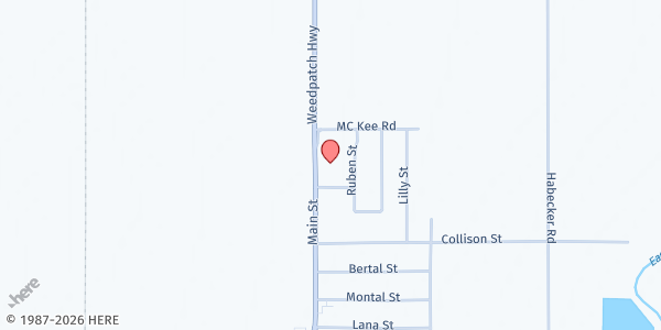 Map showing Centro De Unidad Popular Benito Juarez Inc. at 9009 Weedpatch Hwy, Bakersfield, CA
