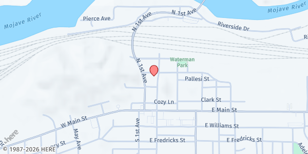 Map showing Mission Field Ministries at 316 N. Second Street, Barstow, CA