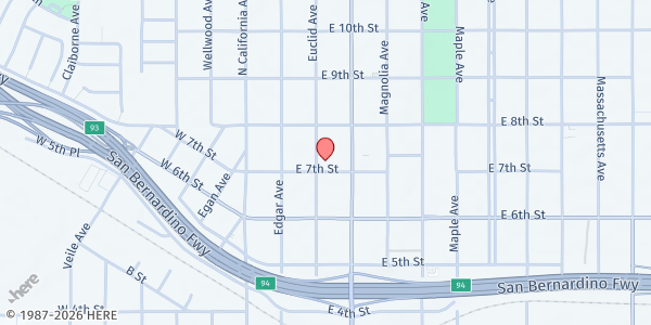 Map showing Table of Plenty-Euclid at 702 Euclid, Beaumont, CA