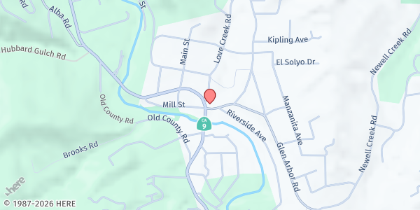 Map showing Valley Churches United Mission at 9400 Highway 9, Ben Lomond, CA