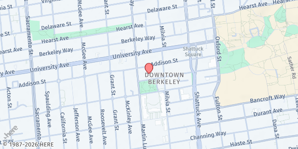 Map showing Dorothy Day House at 1931 Center St, Berkeley, CA