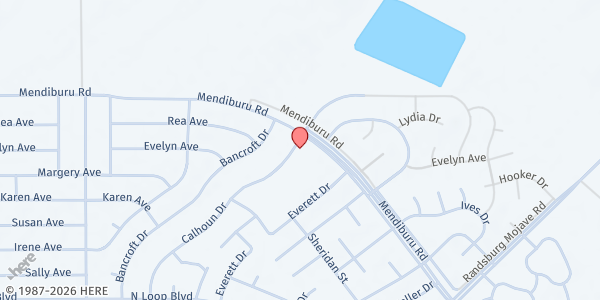 Map showing New Life Assembly of God - California City at 21924 Calhoun Drive, California City, CA