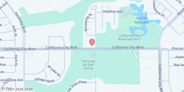 Map showing United Church of Christ at 21001 Conklin Blvd., California City, CA