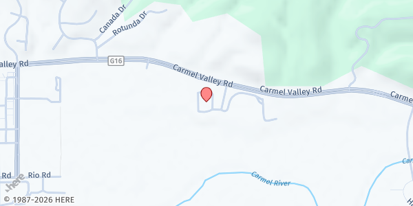 Map showing Community Church of the Monterey Peninsula at 4590 Carmel Valley Rd, Carmel-By-The-Sea, CA