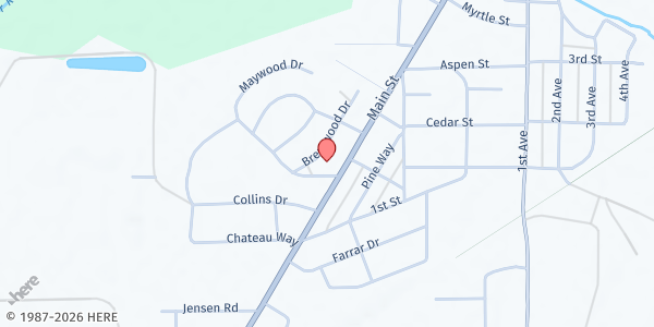 Map showing Almanor Basin Food Pantry at 386 A. Main St, Chester, CA