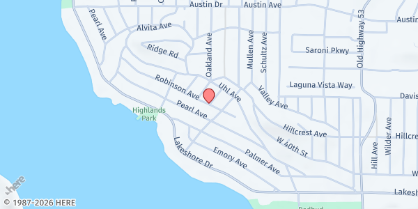 Map showing First Baptist Church at 14545 Robinson Ave., Clearlake, CA