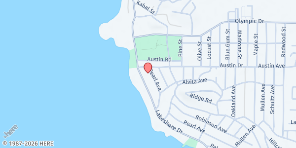 Map showing Lake County Helping Hand Clearlake at 3725 Pearl Avenue, Clearlake, CA