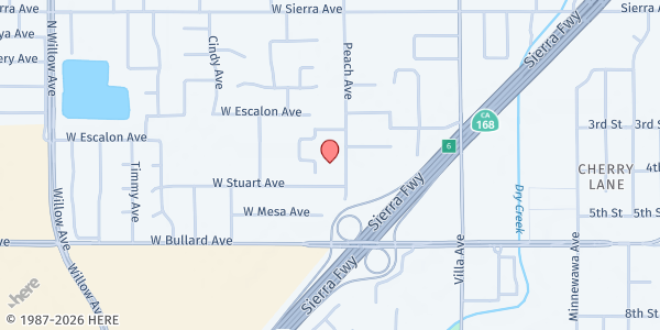 Map showing Faith Community Church - USDA at 430 Peach Ave, Clovis, CA