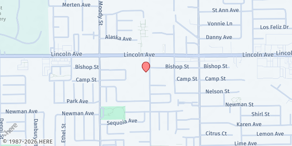 Map showing Cypress Senior Citizen Center at 9031 Grindlay Street, Cypress, CA