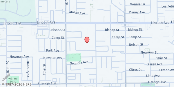 Map showing St. Irenaeus H.O.P.E. - Main Location at 5201 Evergreen Avenue, Cypress, CA