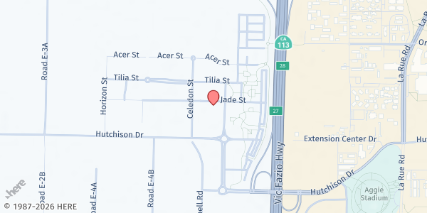 Map showing Sacramento City College – Davis Center at 1720 Jade Street, Davis, CA