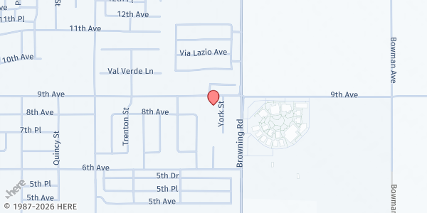 Map showing The First Assembly Of God Church Of Delano at 2222 9th Ave, Delano, CA