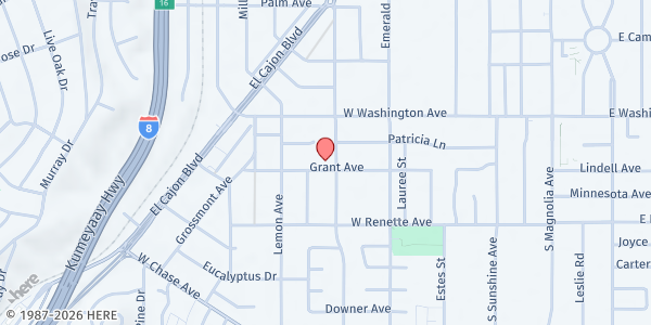 Map showing Bethlehem Food Pantry at 772 S. Johnson Ave, El Cajon, CA