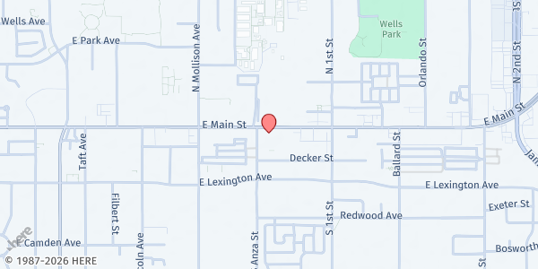 Map showing Salvation Army El Cajon at 1011 East Main Street, El Cajon, CA