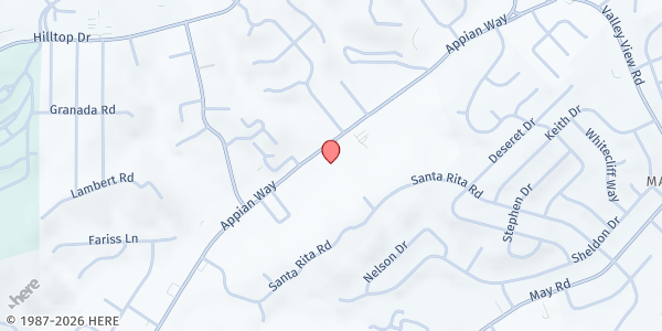 Map showing Community Villages Inc. - El Sobrante at 4660 Appian Way, El Sobrante, CA