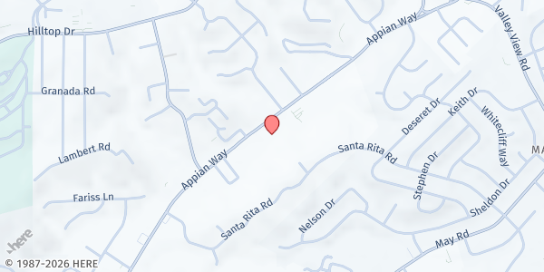 Map showing Moose Lodge #550 at 4660 Appian Way, El Sobrante, CA