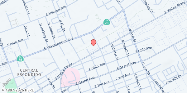 Map showing Neighborhood Healthcare at 425 N. Date St., Escondido, CA