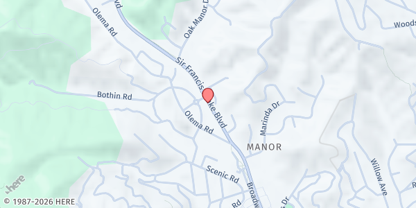 Map showing Friends of Volunteers - Fairfax Distribution Site at 2398 Sir Francis Drake Blvd, Fairfax, CA