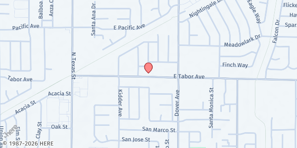 Map showing Bethel Community Church at 600 E Tabor Ave, Fairfield, CA