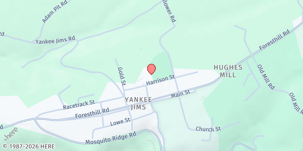 Map showing PantryToGo (Harrison Street Yard) at 24625 Harrison Street, Foresthill, CA