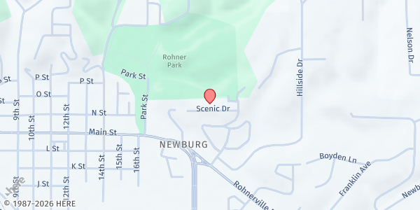 Map showing First Baptist Church of Fortuna at 1976 Scenic Dr, Fortuna, CA