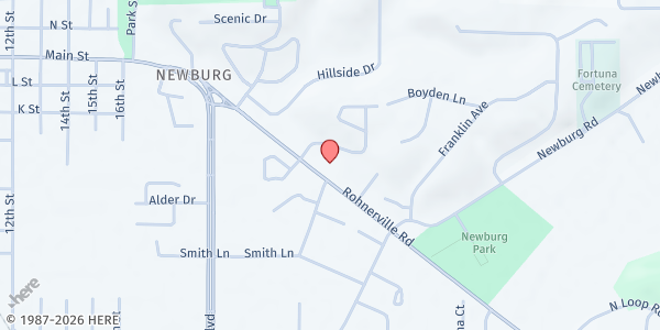 Map showing Fortuna Adventist Community Services at 2331 Rohnerville Rd, Fortuna, CA