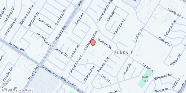 Map showing FACE (Fremont Adult and Continuing Education Center) at 4700 Calaveras Ave, Fremont, CA