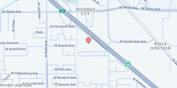 Map showing Sikh Women's Organization of Central California - Fresno at 4827 N. Parkway Dr, Fresno, CA