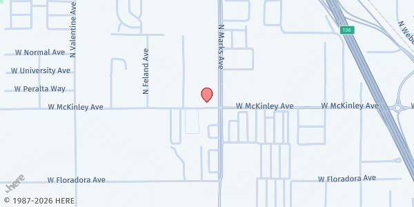 Map showing West McKinley Assembly of God - Neighborhood Market at 3014 W McKinley Ave, Fresno, CA