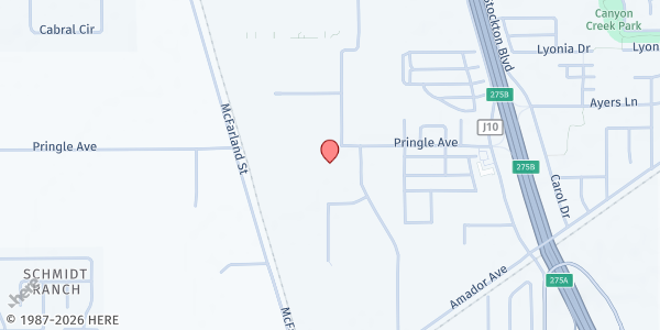 Map showing Real Life Church at 550 Industrial Drive, Galt, CA