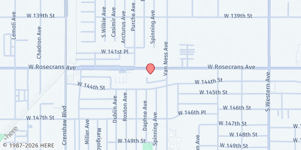 Map showing Twelve Baskets at Twelve Baskets, Gardena, CA