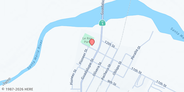 Map showing Family Service Center at 4681 11th St, Guadalupe, CA