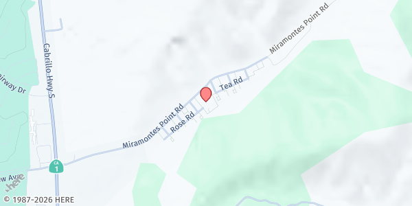 Map showing Moonridge Apartments at 2001 Miramontes Point Rd, Half Moon Bay, CA