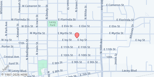 Map showing The Salvation Army - Hanford at 380 Ivy Street, Hanford, CA