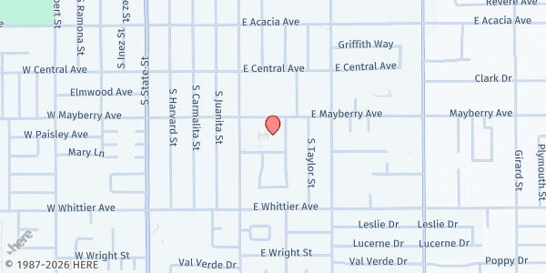 Map showing Carol's Kitchen - Hemet at 530 S. Buena Vista St., Hemet, CA