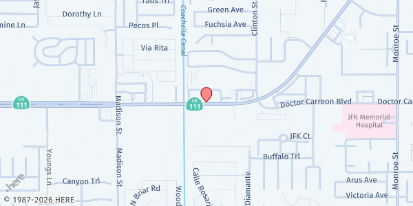 Map showing FIND Mobile Market - Mathis Brothers at 81410 CA-111, Indio, CA