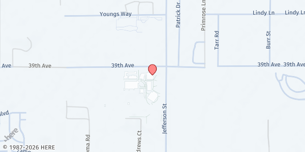 Map showing Shadow Hills High School at 39225 Jefferson St., Indio, CA