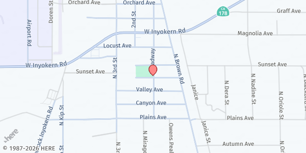 Map showing Inyokern-Commodity at 1247 Broadway, Inyokern, CA