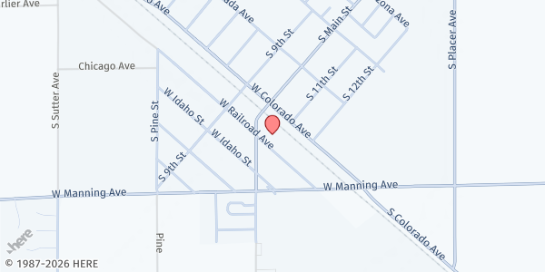 Map showing The Salvation Army San Joaquin - USDA at 21962 Railroad Ave., Joaquin, CA